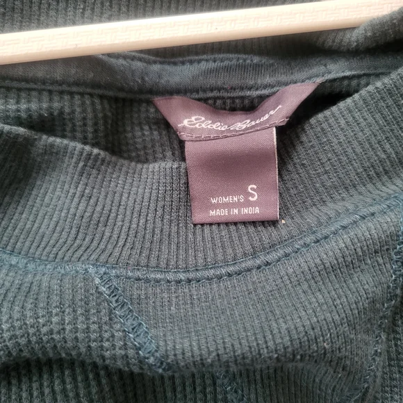 Eddie Bauer Crewneck Thermal Sweater - Teal Green - Picture 2 of 2
